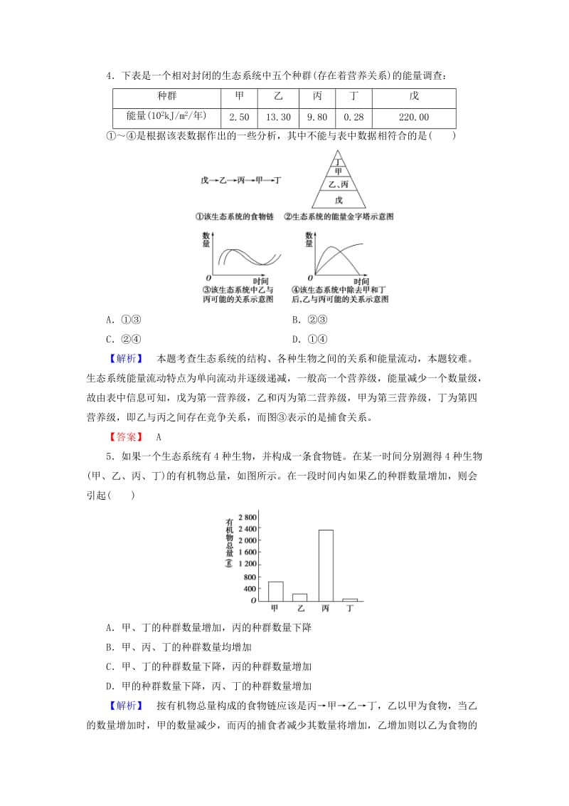 2019年高中生物 第4章 生态系统的稳态专题归纳课 苏教版必修3.doc_第2页