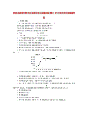 2019年高考生物 拉分題型與提分秘籍訓(xùn)練 第31講 種群的特征和數(shù)量變化.doc