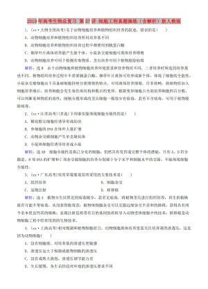 2019年高考生物總復(fù)習(xí) 第37講 細胞工程真題演練（含解析）新人教版.doc