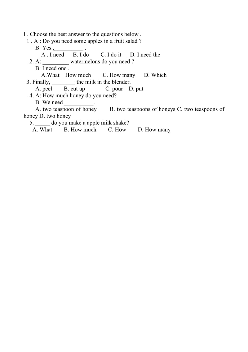 2019-2020年八年级英语 Unit7 How do you make a banana milk shake教案.doc_第2页