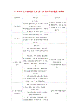 2019-2020年九年級美術(shù)上冊 第４課 凝固的音樂教案 湘教版.doc