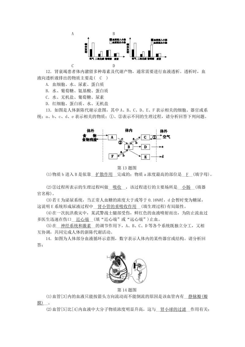 九年级科学上册 第4章 代谢与平衡 第5节 体内物质的动态平衡 第2课时 水盐平衡练习 浙教版.doc_第3页