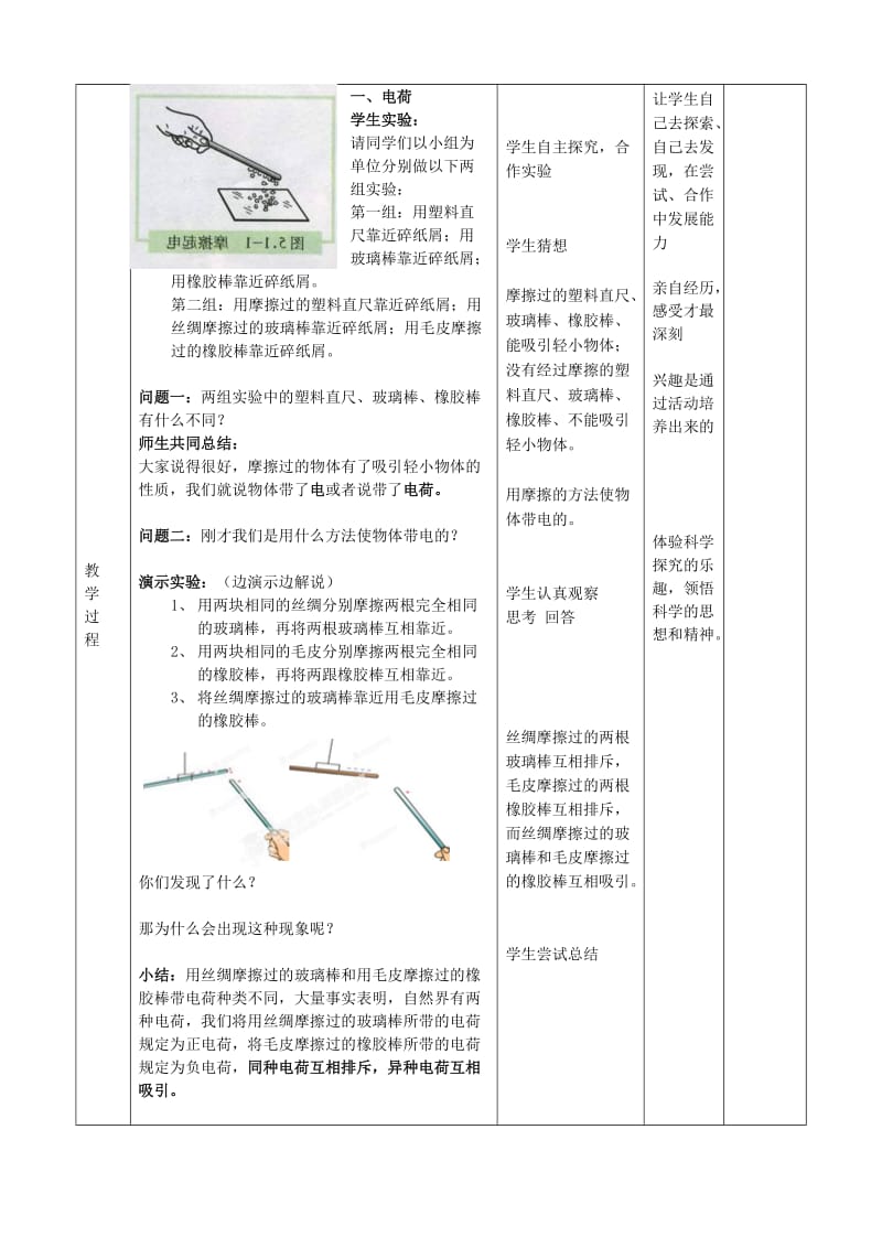 2019-2020年九年级物理全册 15.1 两种电荷教案 （新版）新人教版 (I)(I).doc_第2页