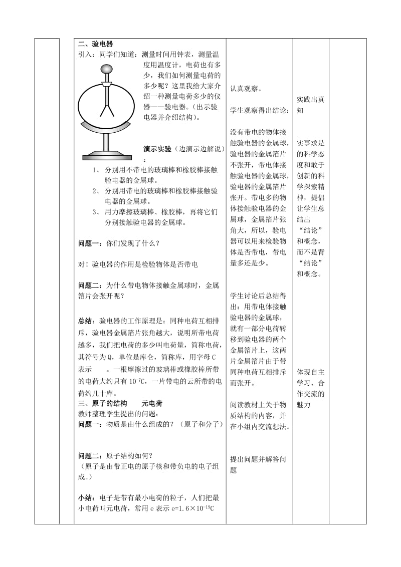 2019-2020年九年级物理全册 15.1 两种电荷教案 （新版）新人教版 (I)(I).doc_第3页