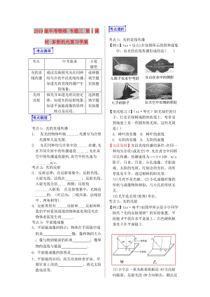 2019版中考物理 专题三 第1课时 多彩的光复习学案.doc