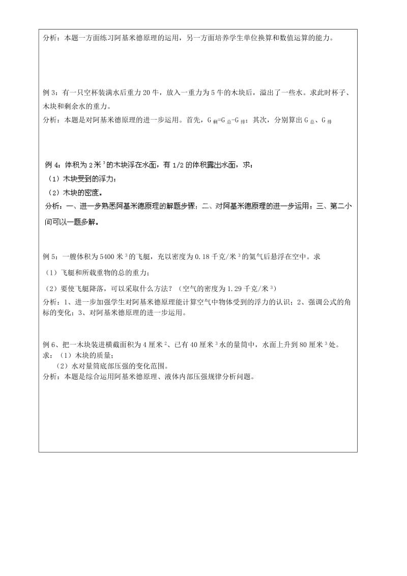 2019-2020年九年级物理上册 第6周 浮力教学案2（无答案）.doc_第2页