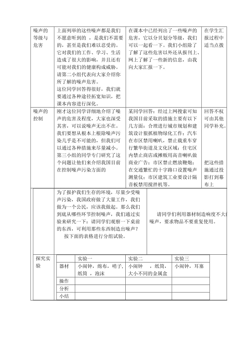 2019-2020年八年级物理上册 令人厌烦的噪声教案五 苏科版.doc_第2页