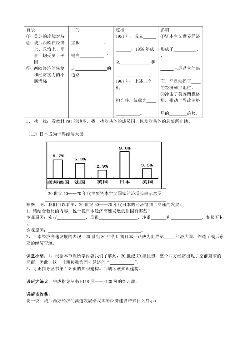 2019-2020年九年级历史下册《第14课 西方经济发展的“黄金时代”》导学案 川教版.doc_第2页