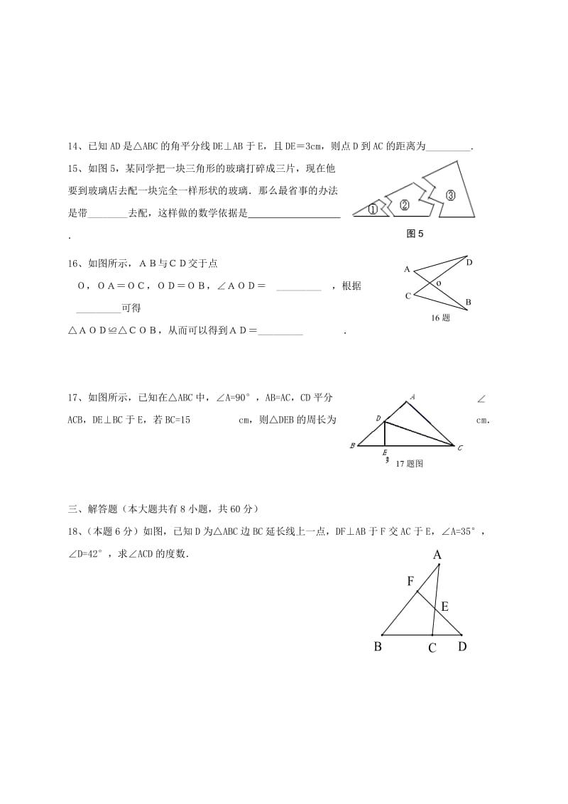 2019版八年级数学上学期期中试题新人教版.doc_第3页