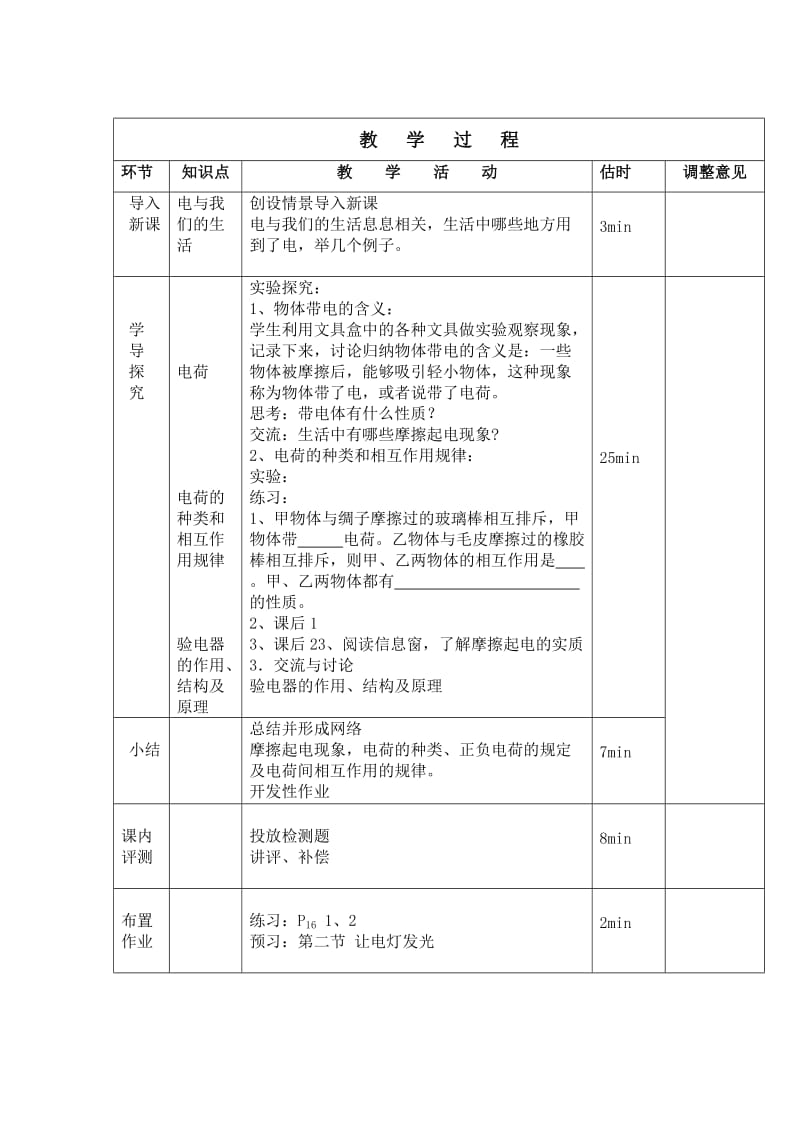 2019-2020年九年级物理 《一 电是什么》教案 沪科版.doc_第2页