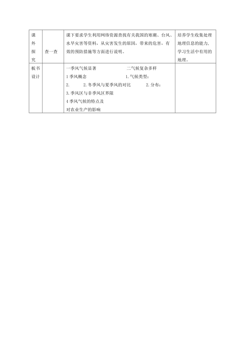 2019-2020年八年级地理 气候多样说课稿 湘教版.doc_第3页