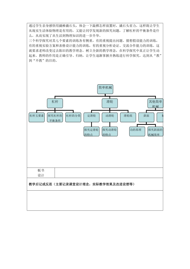 2019-2020年九年级物理 第九章 简单机械复习教案 鲁教版五四制.doc_第2页