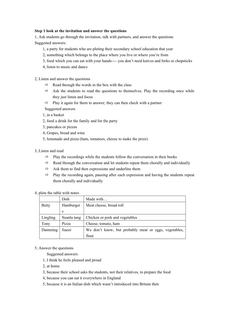 2019-2020年九年级英语下册 Module 7 Eating together 全模块教案 外研版.doc_第2页