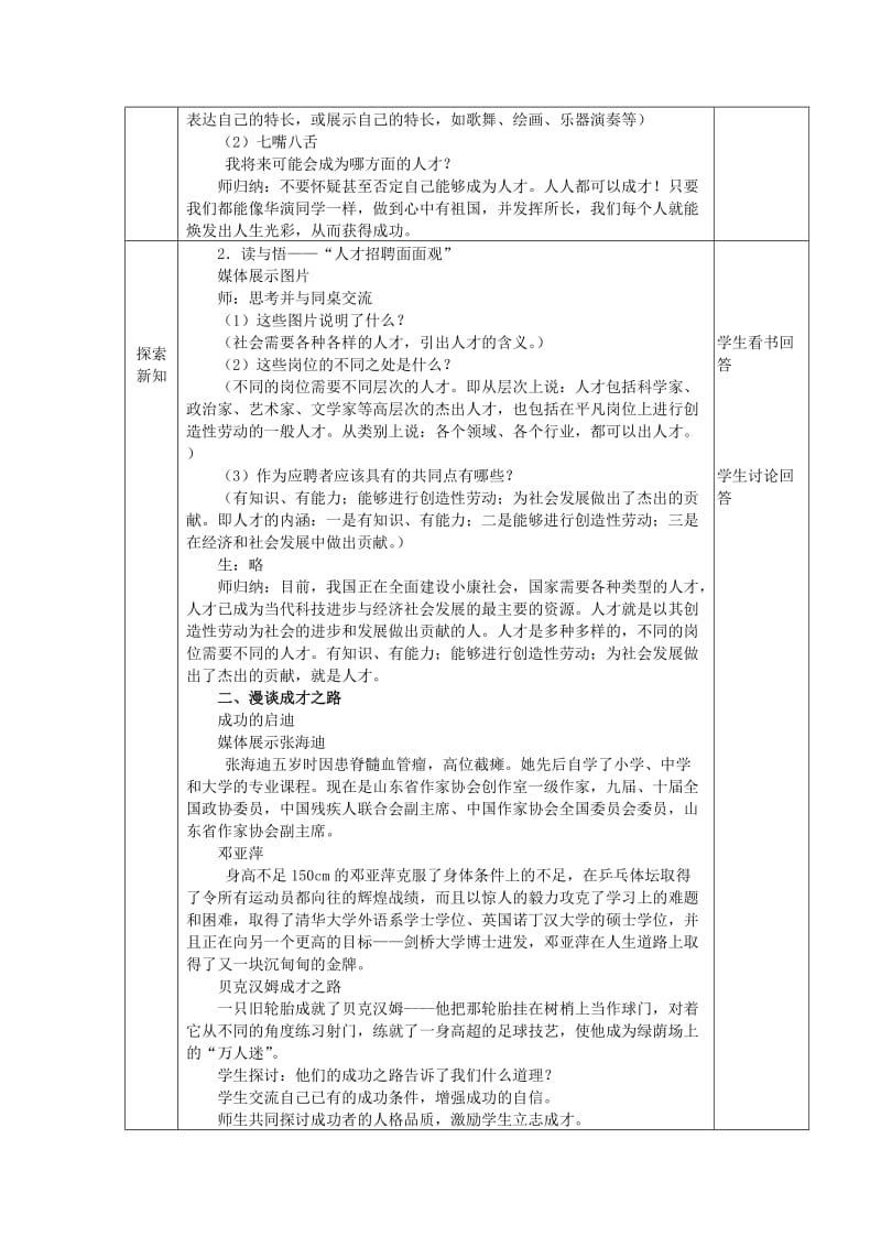 2019-2020年九年级政治全册 理想伴我成长教案 苏教版.doc_第2页