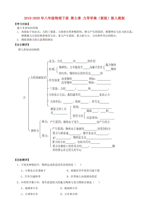 2019-2020年八年級(jí)物理下冊(cè) 第七章 力導(dǎo)學(xué)案（新版）新人教版.doc