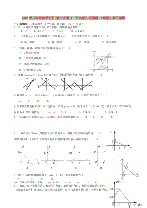 2019版八年级数学下册 第十九章《一次函数》检测题 （新版）新人教版.doc