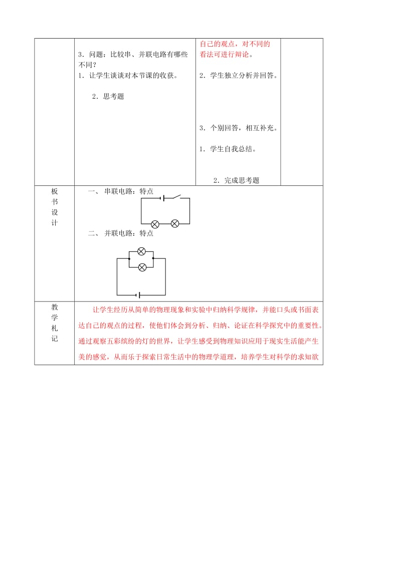 2019-2020年九年级物理全册《14.3 连接串联电路和并联电路》教案 （新版）沪科版.doc_第3页