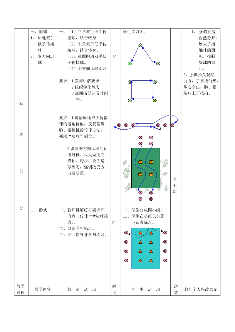 2019-2020年八年级体育 第 12周 第1次课教案23.doc_第2页