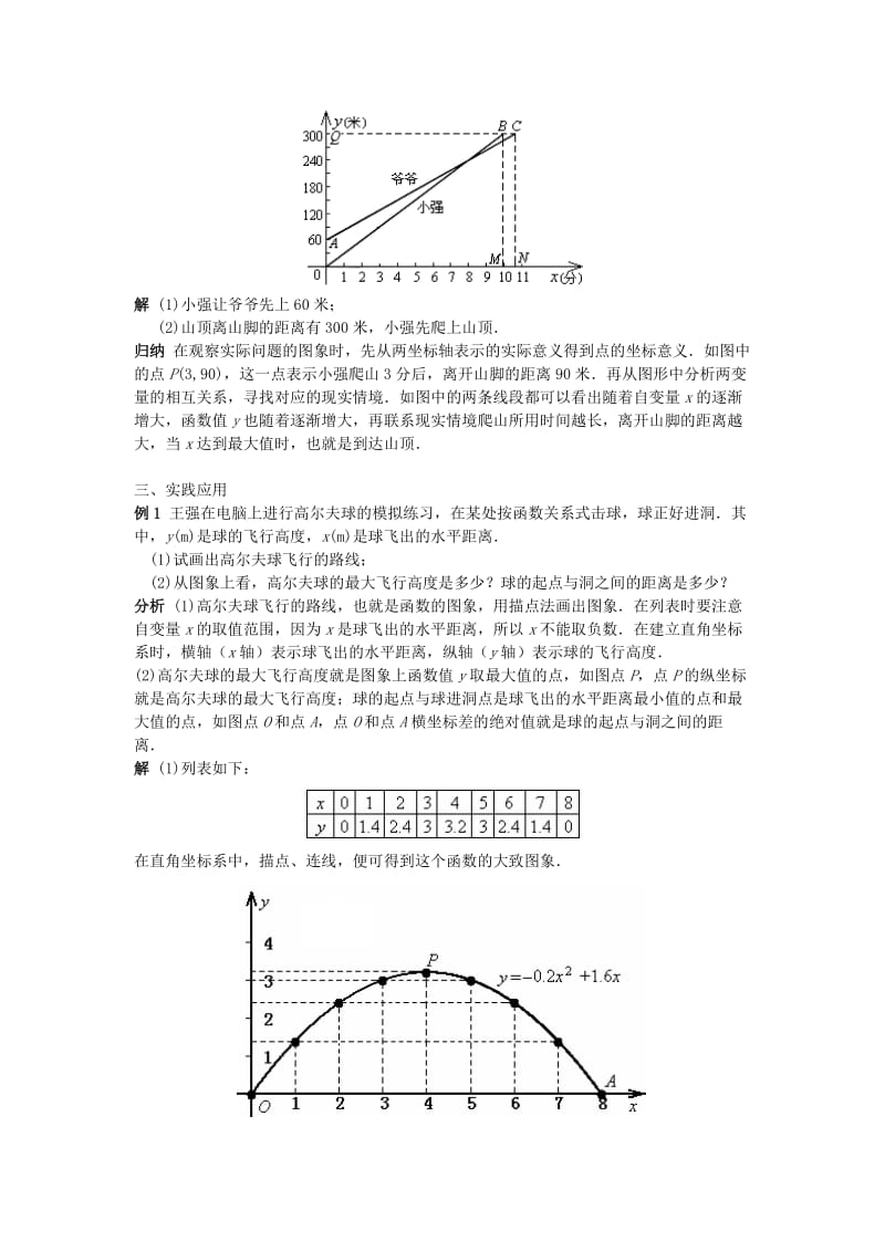 2019-2020年八年级数学下册 18.2函数的图象（3） 教案 华东师大版.doc_第2页