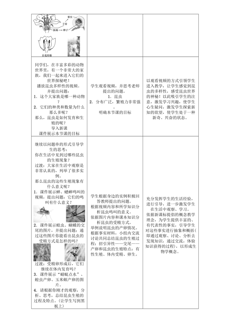 2019-2020年八年级生物下册 第七单元 第一章 第二节 昆虫的生殖和发育教案 （新版）新人教版.doc_第2页