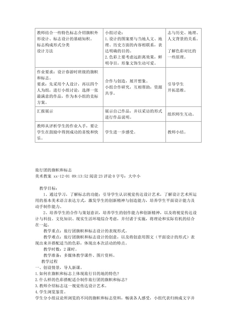 2019-2020年初中美术 旅行团的旗帜和标志教案 人教新课标版.doc_第2页