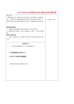 2019-2020年九年級政治全冊 感受社會變化教學(xué)案.doc