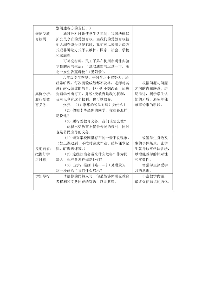 2019-2020年八年级政治下册 第六课珍惜学习机会教案 人教新课标版.doc_第2页