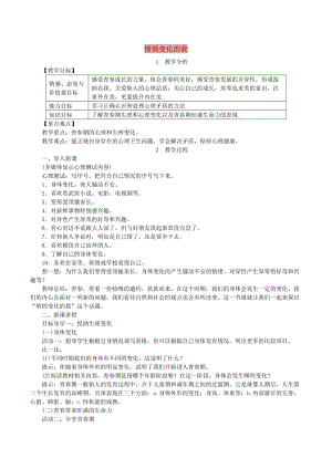 2019年春七年級道德與法治下冊 第一單元 青春時光 第一課 青春的邀約 第1框 悄悄變化的我教案 新人教版.doc