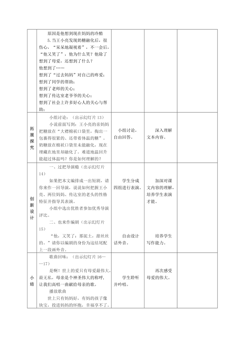 2019-2020年八年级语文上册 第12课《甜甜的泥土》教学设计 苏教版.doc_第3页