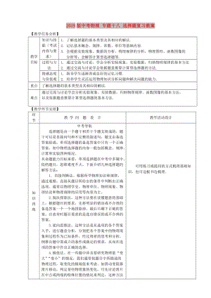 2019版中考物理 專(zhuān)題十八 選擇題復(fù)習(xí)教案.doc