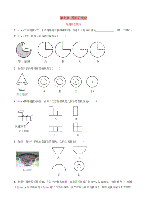 云南省中考數(shù)學(xué)總復(fù)習(xí) 第七章 圖形的變化 第二節(jié) 視圖與投影好題隨堂演練.doc