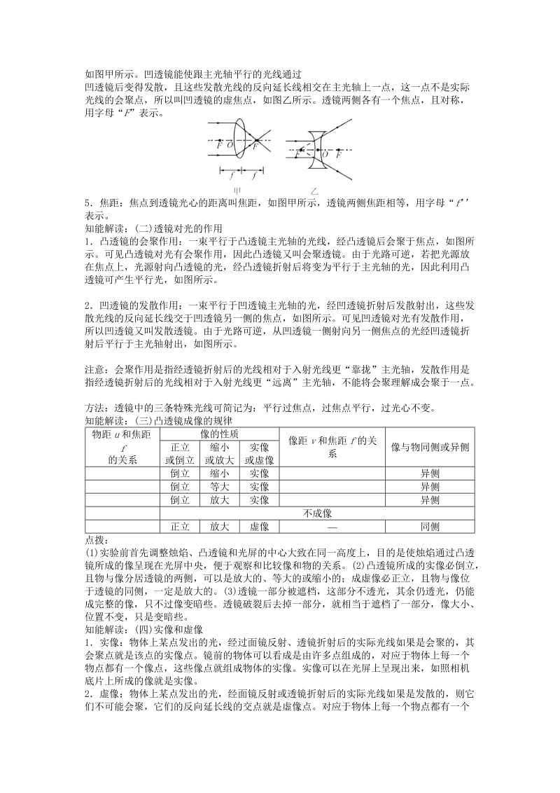 中考物理 基础知识手册 第五章 透镜及其应用.doc_第2页