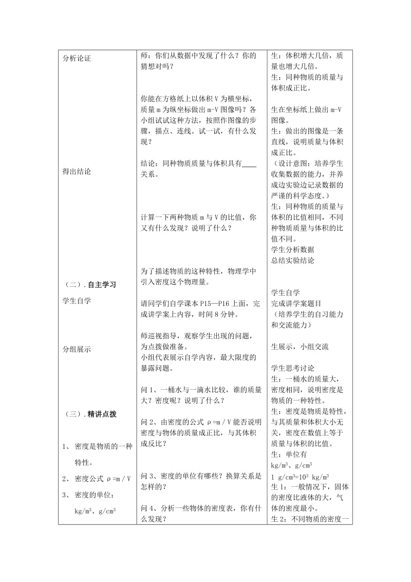 2019-2020年九年级物理 11-3 密度教案 人教新课标版.doc_第3页