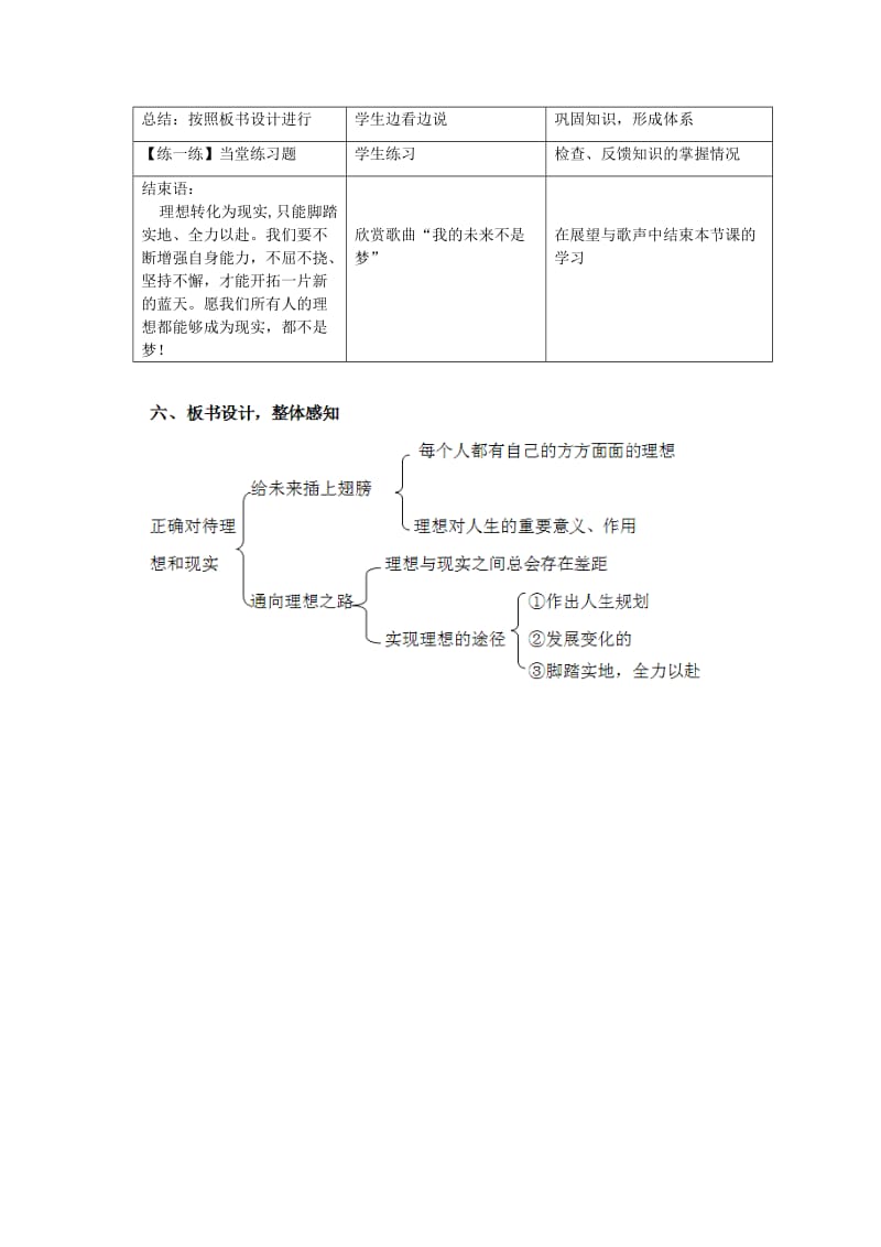 2019-2020年九年级政治全册 正确对待理想与现实教案 新人教版.doc_第3页