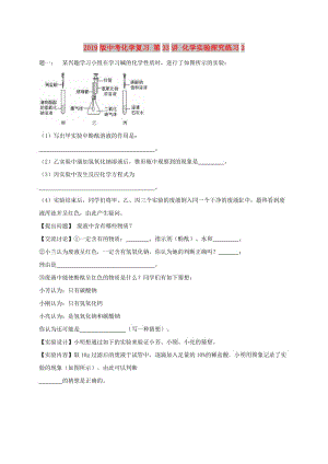 2019版中考化學復習 第33講 化學實驗探究練習3.doc