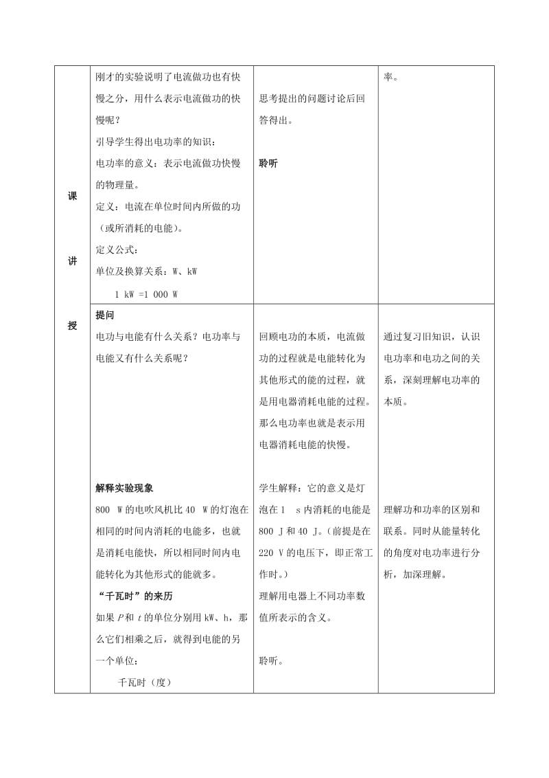 2019-2020年九年级物理全册 18.2 电功率教案 （新版）新人教版(VII).doc_第2页