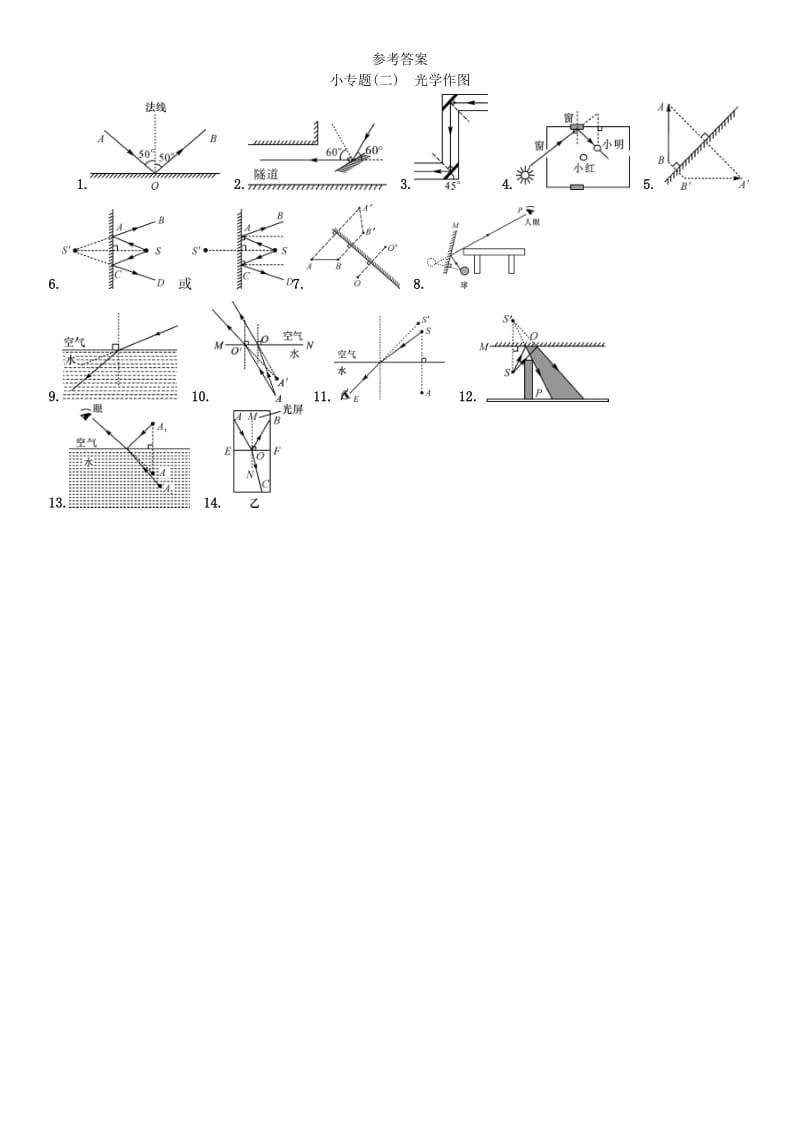 2019-2020年八年级物理上册小专题二光学作图新版新人教版.doc_第3页