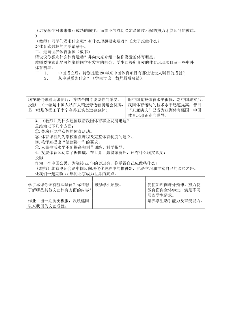 2019-2020年八年级历史下册《百花齐放 推陈出新》教案 人教新课标版.doc_第2页