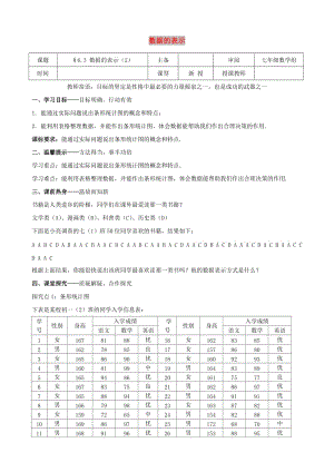 七年級(jí)數(shù)學(xué)上冊(cè) 第六章 數(shù)據(jù)的收集與整理 6.3 數(shù)據(jù)的表示（2）學(xué)案北師大版.doc