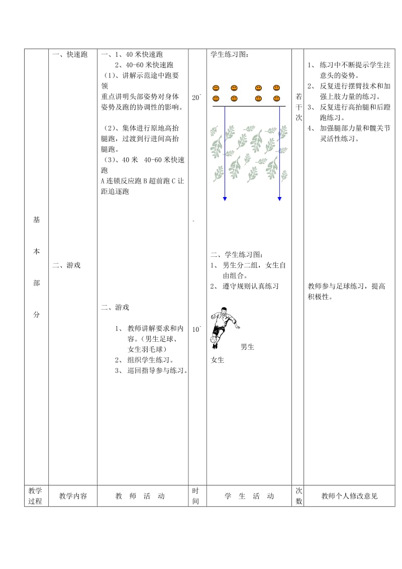 2019-2020年八年级体育 第 10周 第2次课教案20.doc_第2页