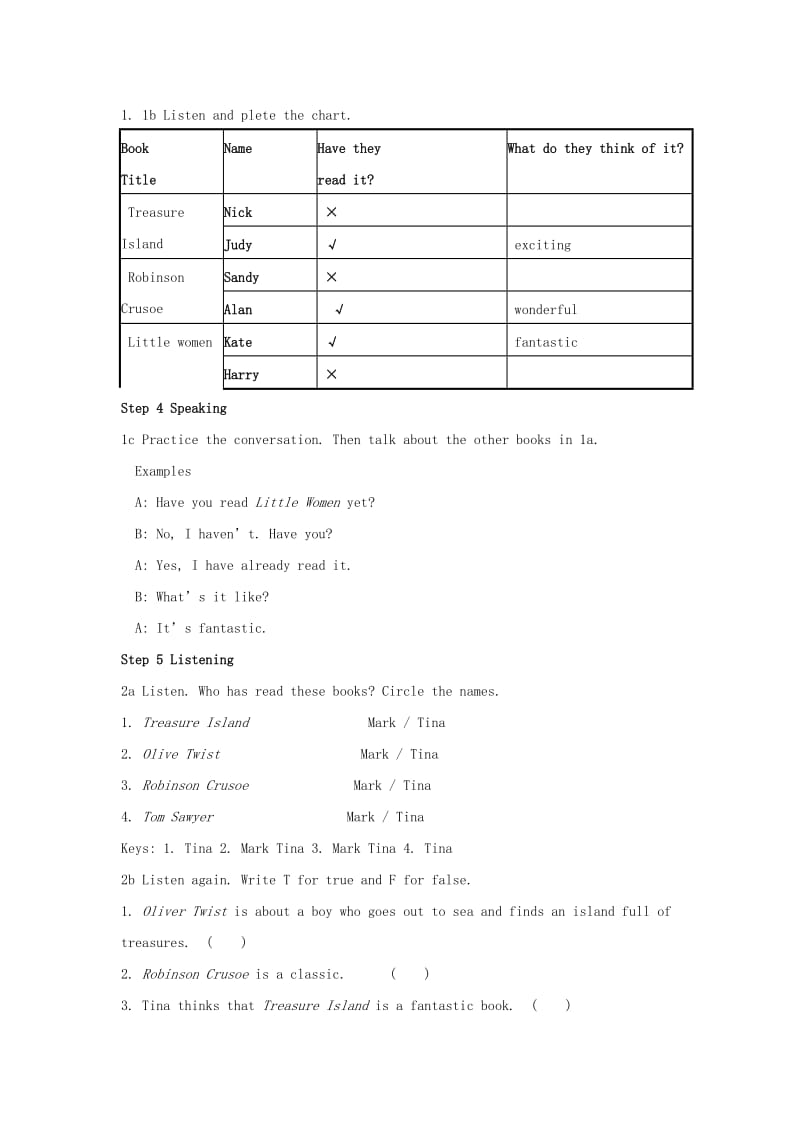 2019-2020年八年级英语下册Unit8HaveyoureadTreasureIslandyet教案新版人教新目标版.doc_第3页