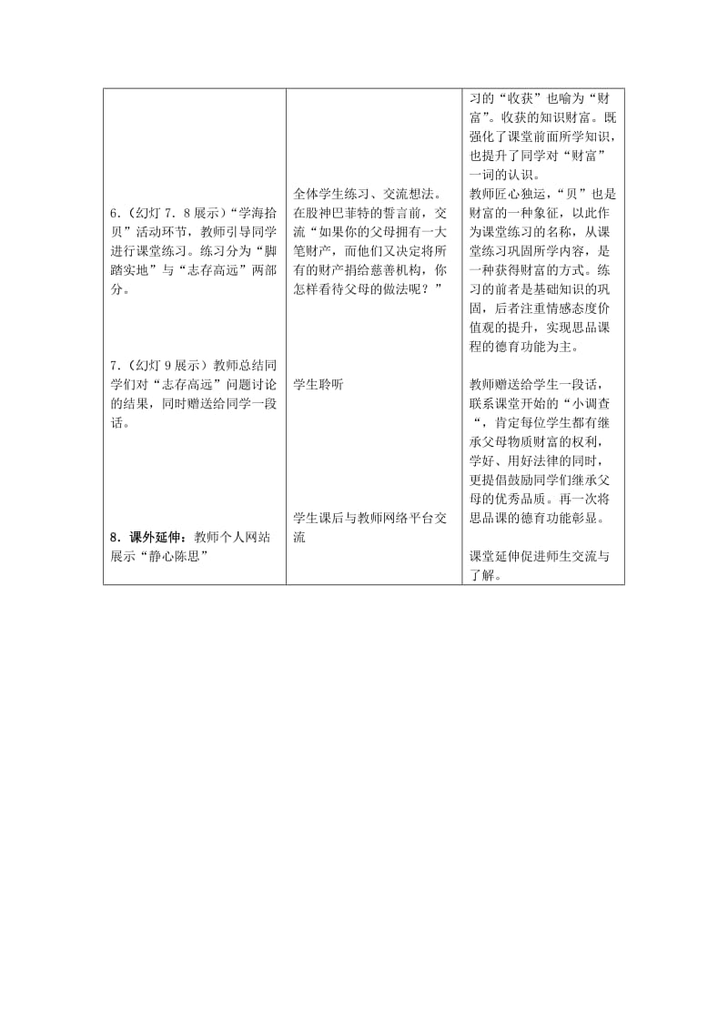 2019-2020年初中政治《依法享有财产继承权》教学案.doc_第3页