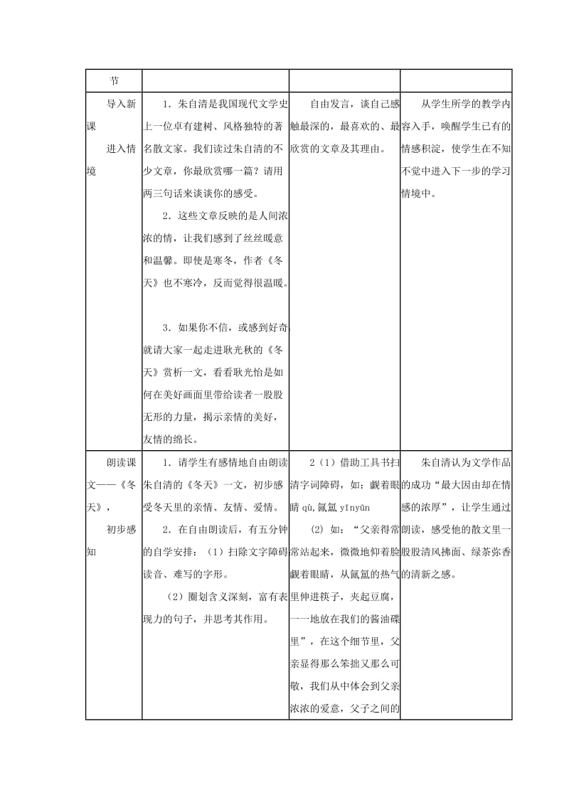 2019-2020年九年级语文下册 第39课《文中有画-《冬天》赏析》教案 沪教版.doc_第2页