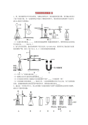 吉林省吉林市中考化學(xué)復(fù)習(xí)練習(xí) 氣體的凈化和除雜34 新人教版.doc