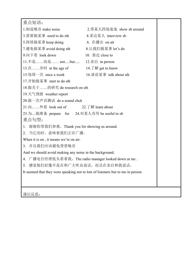 内蒙古鄂尔多斯市达拉特旗八年级英语下册Module10OntheradioUnit3Languageinuse导学案无答案新版外研版.doc_第2页