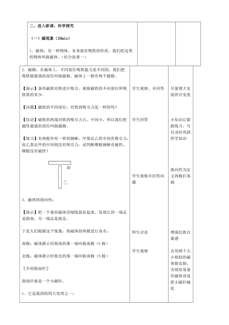 2019-2020年九年级物理全册《20.1 磁现象》教案1 （新版）新人教版.doc_第2页