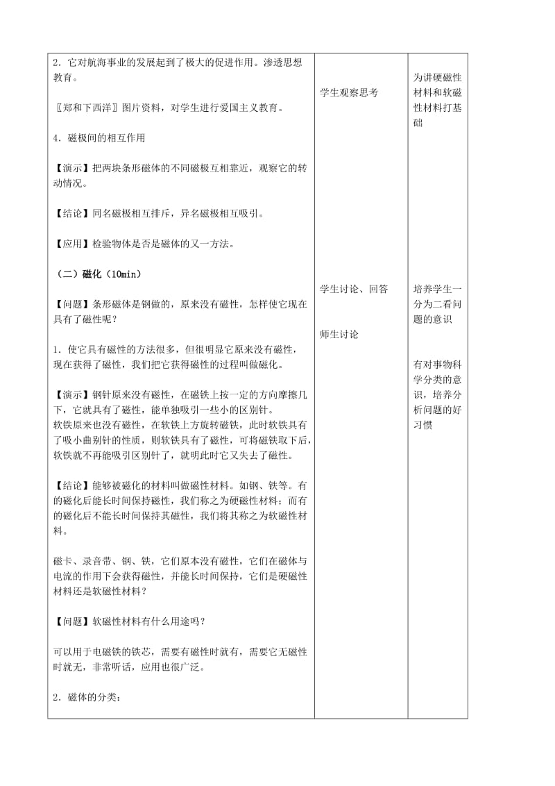 2019-2020年九年级物理全册《20.1 磁现象》教案1 （新版）新人教版.doc_第3页