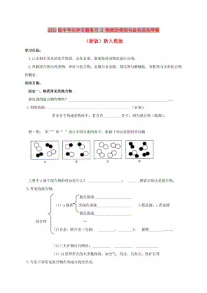 2019版中考化學(xué)專(zhuān)題復(fù)習(xí) 2 物質(zhì)的類(lèi)別與命名活動(dòng)學(xué)案（新版）新人教版.doc