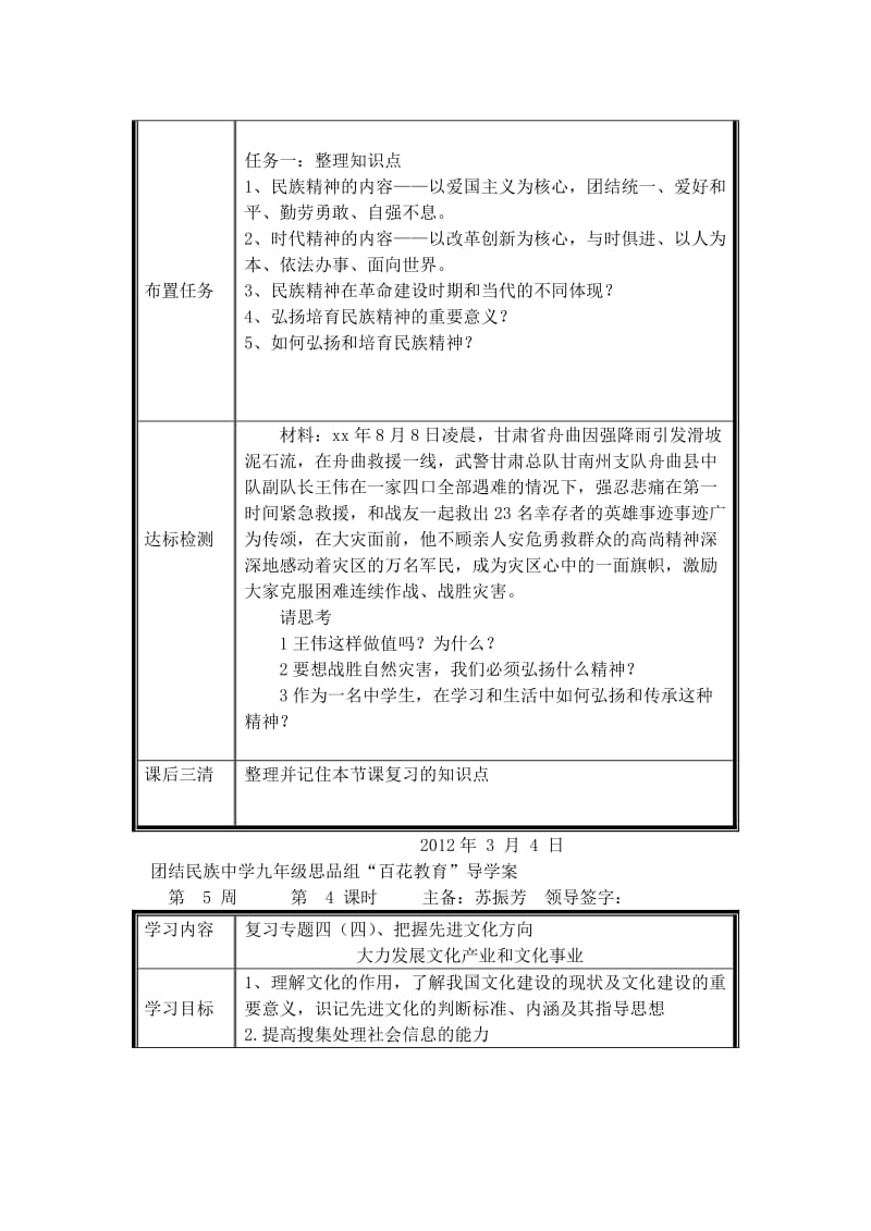 2019-2020年九年级政治全册 民族文化学案 粤教版.doc_第3页