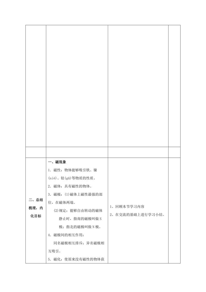 2019-2020年九年级物理全册 第20章 第1节 磁现象 磁场教案 （新版）新人教版.doc_第3页